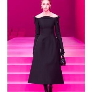 Valentino collection runway black dress